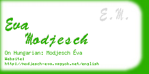 eva modjesch business card